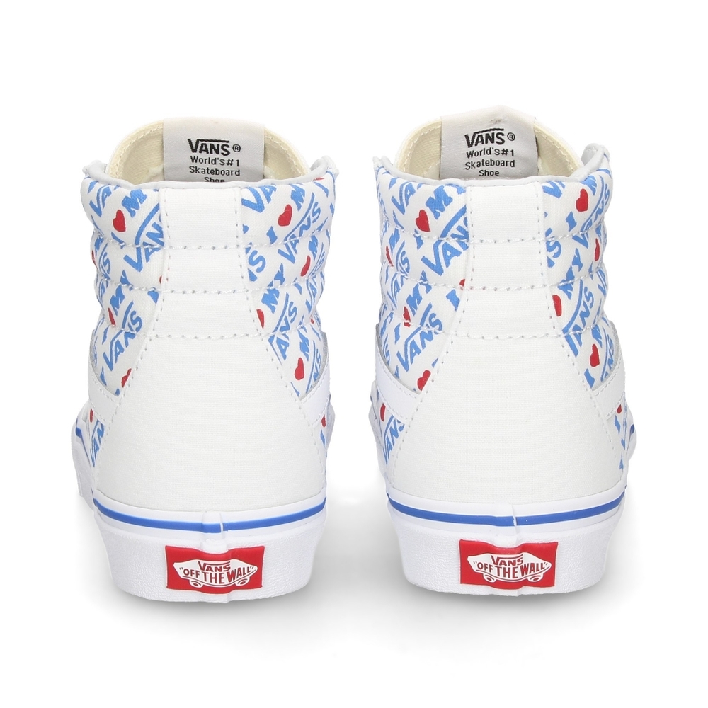 Vans unisex high tops red white blue M7 W8.5 New - Picture 3 of 4